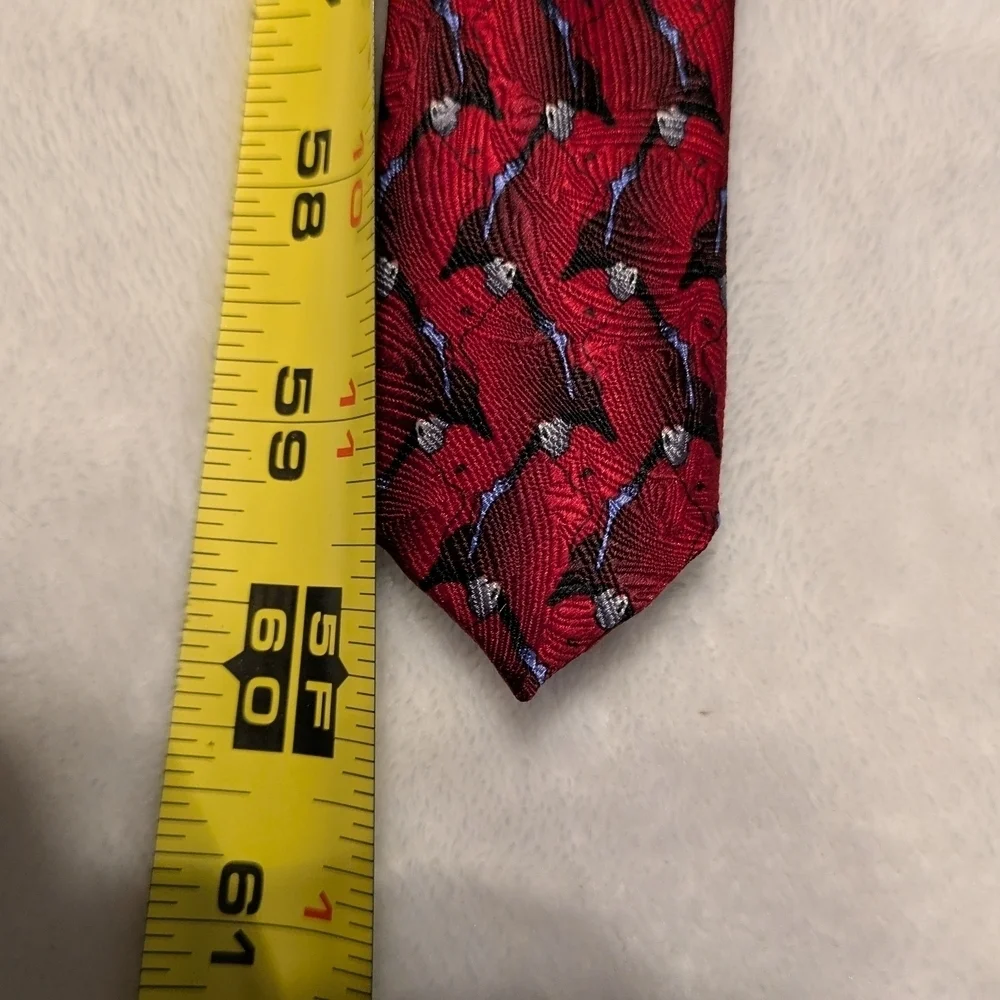 Red Donkey Patterned Men's Tie